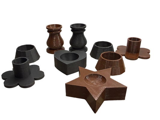 Black and Brown Mix of Displays for up to 1" Marbles Lot 8805