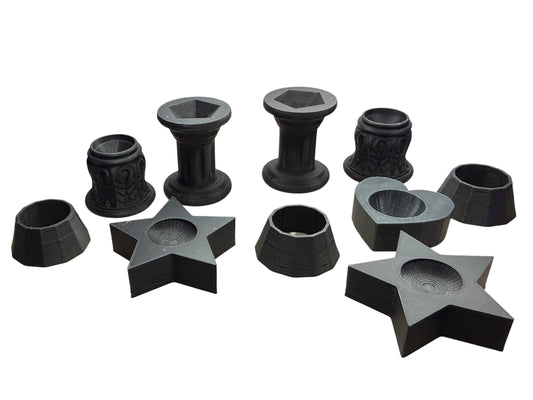 Pack of 10 Black Marbles Displays for 5/8" to 1" Marbles lot 8814