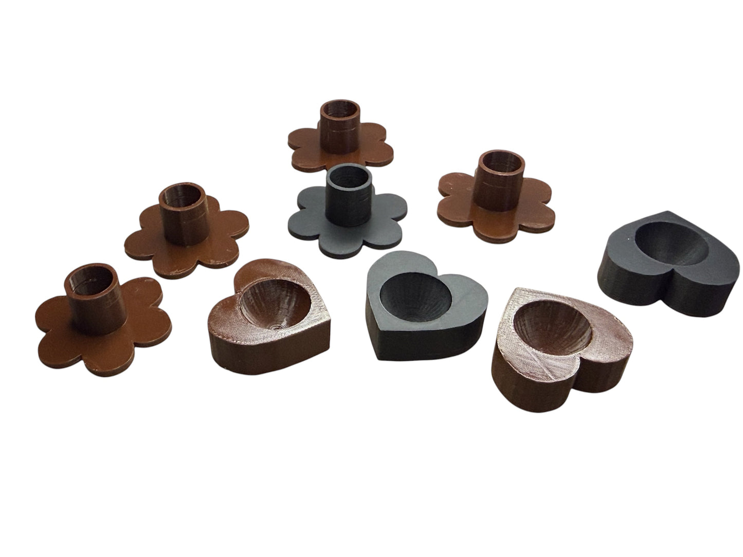 9 Black and Brown Displays for 5/8" to 1" Marbles lot 8815