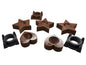 8 Black and Brown Marble Displays for 5/8" to 1" Marbles lot 8816